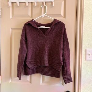 Maurices Deep Burgundy V-Neck Sweater
